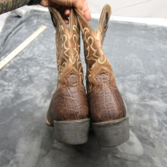 Cody James Western Boots Mens 13 D Brown Leather Square Toe Exotic Faux Elephant - Picture 14 of 16